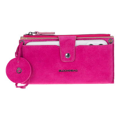 Bloom Lozan Genuine Suede Leather Crossbody Phone Wallet Bag