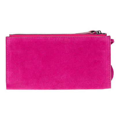 Bloom Lozan Genuine Suede Leather Crossbody Phone Wallet Bag