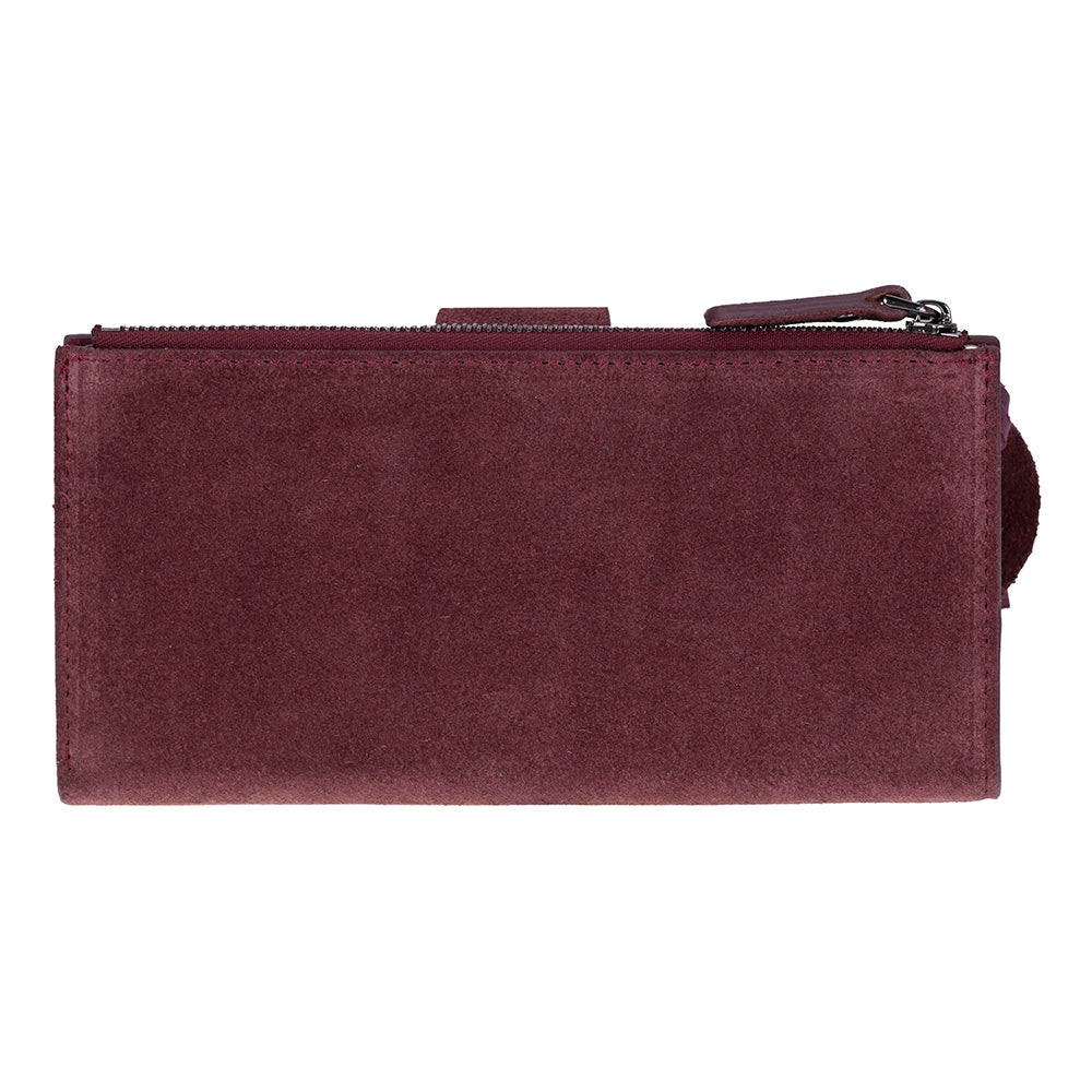 Burgundy Lozan Genuine Leather Crossbody Phone Wallet Bag