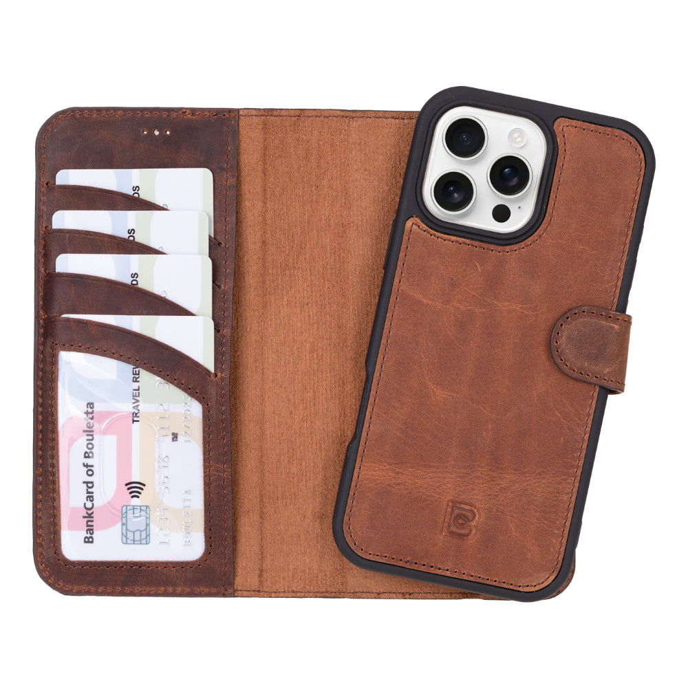 Magic iPhone 16 Pro Detachable Leather Wallet Case