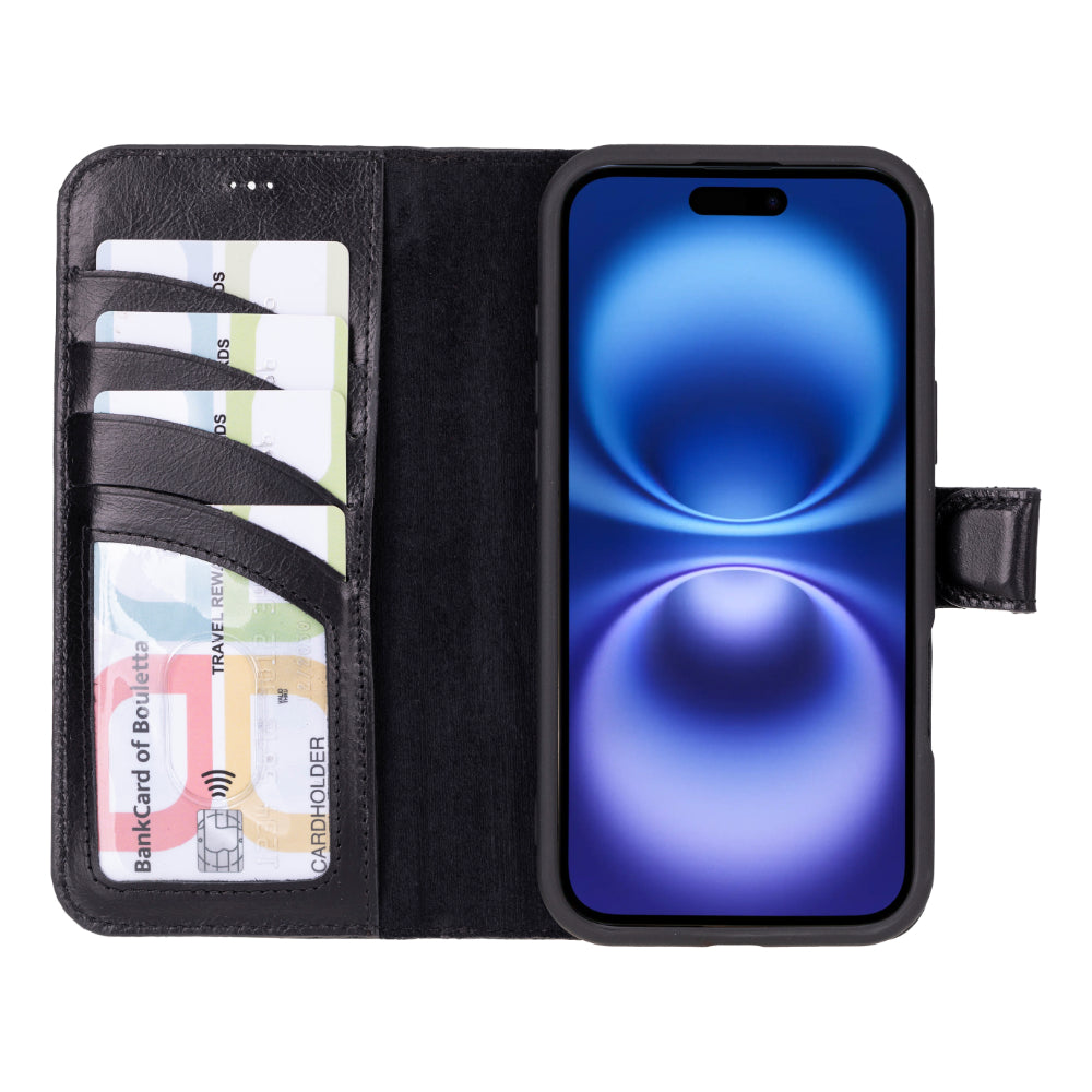 Magic iPhone 16 Detachable Leather Wallet Case