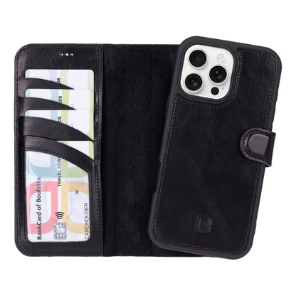 Magic iPhone 16 Pro Max Detachable Leather Wallet Case