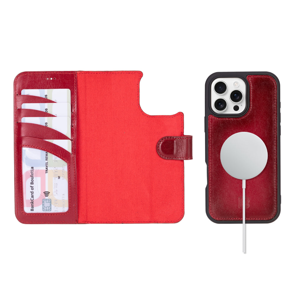 Magic iPhone 16 Pro Leather Detachable Wallet Case