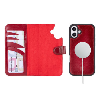 Magic iPhone 16 Detachable Leather Wallet Case