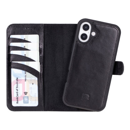 Magic iPhone 16 Detachable Leather Wallet Case