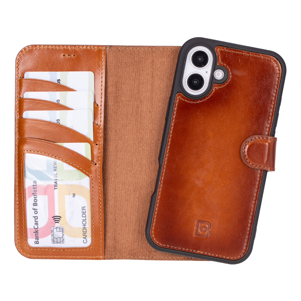 Magic iPhone 16 Detachable Leather Wallet Case