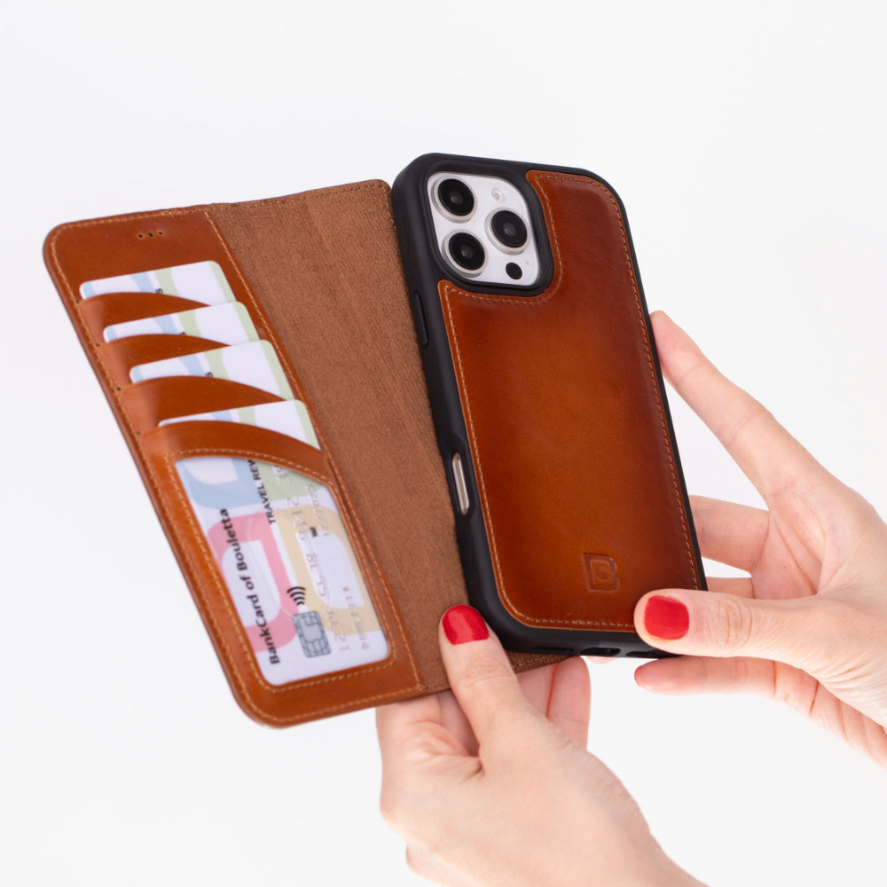 Magic iPhone 16 Pro Leather Detachable Wallet Case