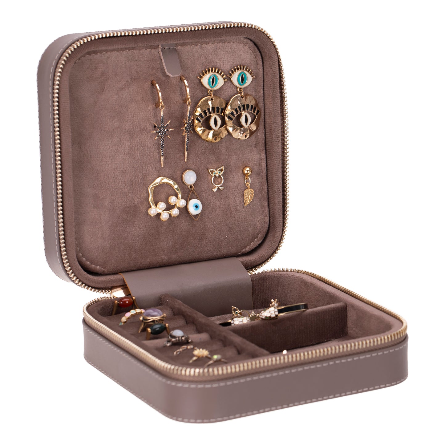 Amanda Geniune Leather Jewelry Box