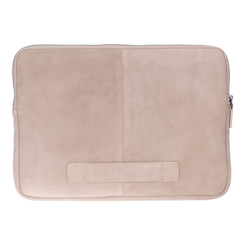 Mocha Still Genuine Suede Leather 13-14 Inch MacBook & Laptop Sleeve