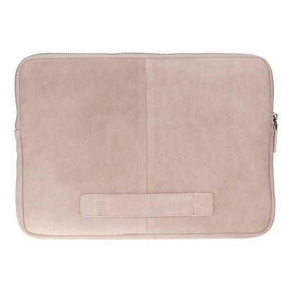 Mocha Still Genuine Suede Leather 13-14 Inch MacBook & Laptop Sleeve
