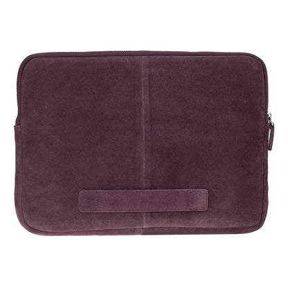 Burgundy Still Genuine Suede Leather 13-14 Inch MacBook & Laptop Sleeve