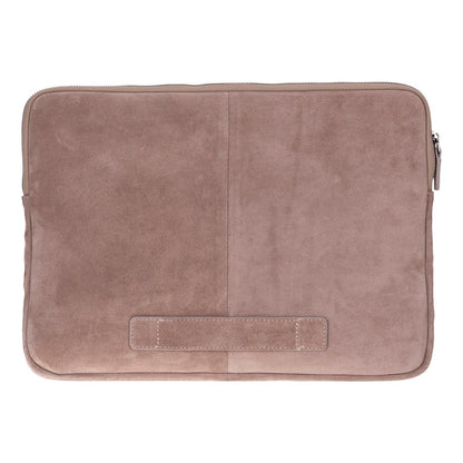 Mist Still Genuine Suede Leather 15-16 Inch MacBook & Laptop Sleeve