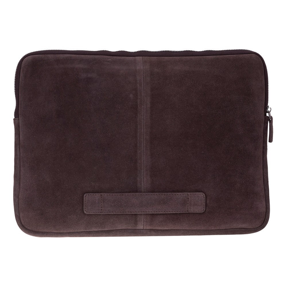 Mocha Still Genuine Suede Leather 15-16 Inch MacBook & Laptop Sleeve