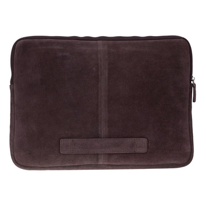 Mocha Still Genuine Suede Leather 15-16 Inch MacBook & Laptop Sleeve