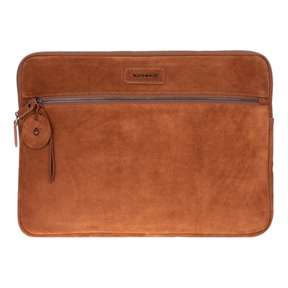 Camel Still Genuine Suede Leather 13-14 Inch MacBook & Laptop Sleeve