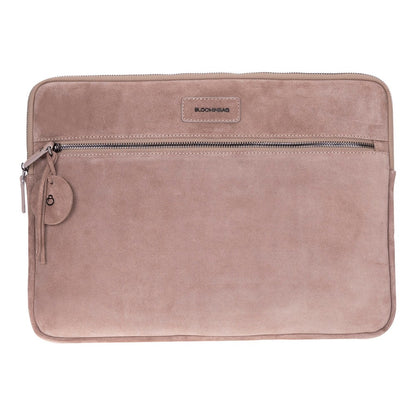 Mist Still Genuine Suede Leather 13-14 Inch MacBook & Laptop Sleeve