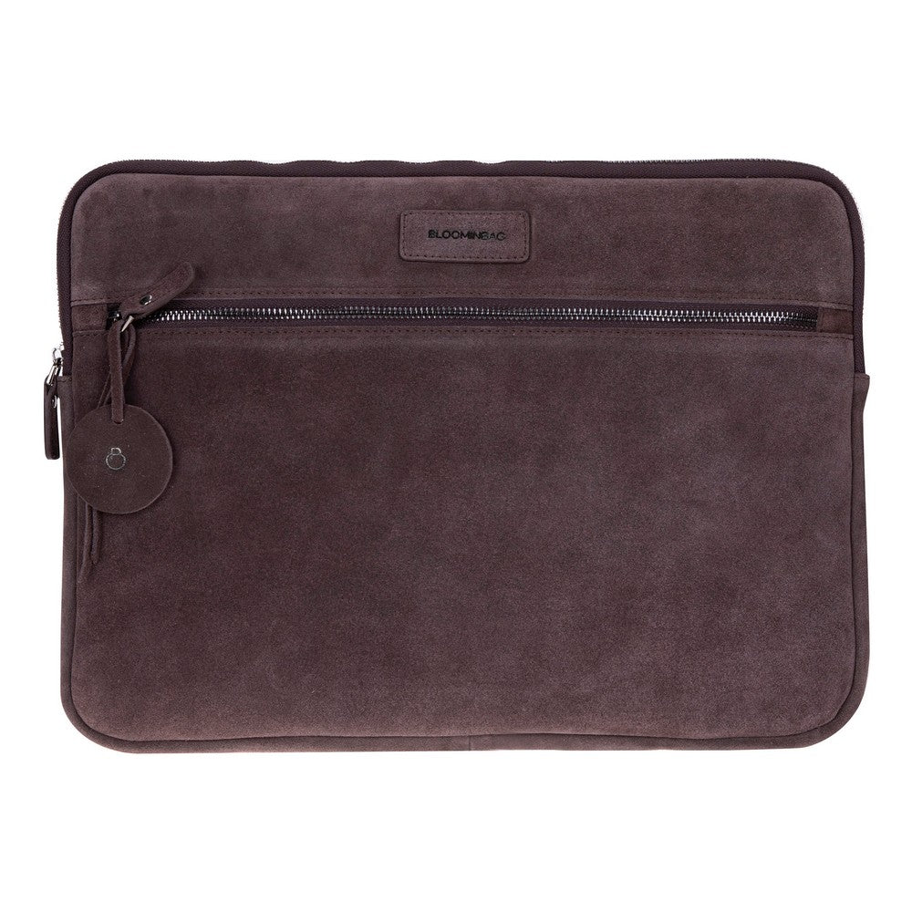 Sand Still Genuine Suede Leather 13-14 Inch MacBook & Laptop Sleeve