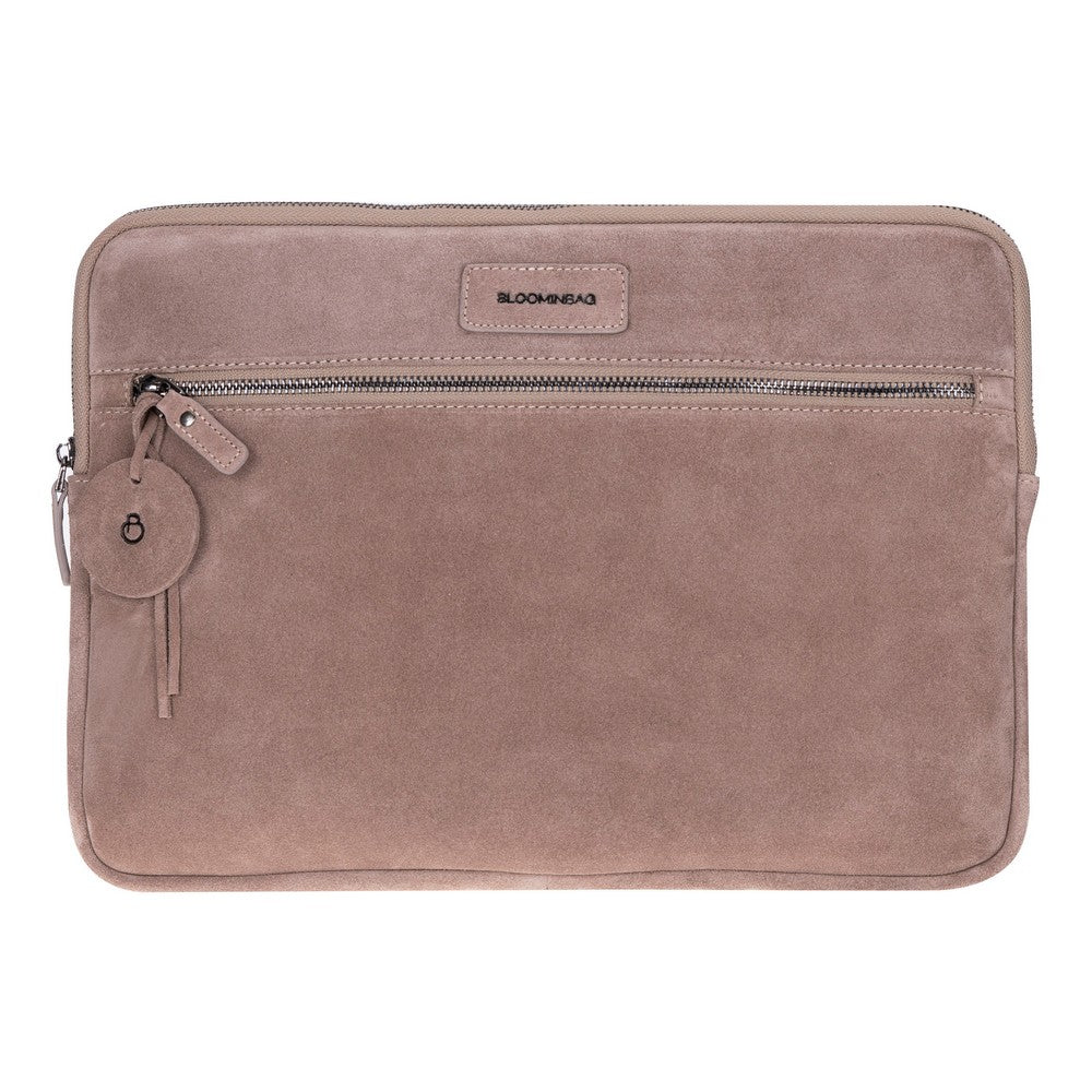 Mist Still Genuine Suede Leather 15-16 Inch MacBook & Laptop Sleeve