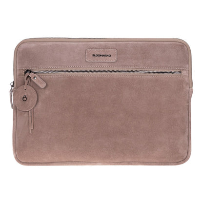 Mist Still Genuine Suede Leather 15-16 Inch MacBook & Laptop Sleeve