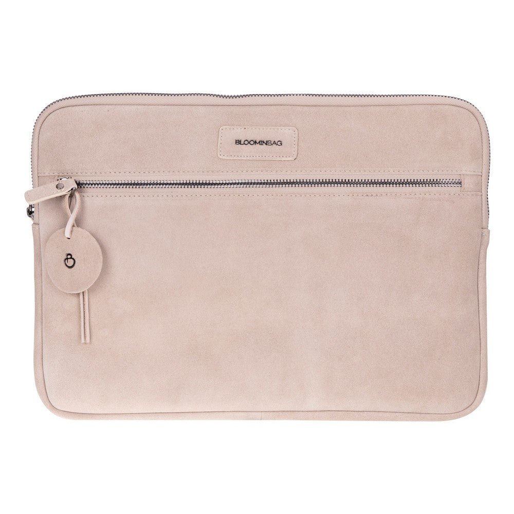 Sand Still Genuine Suede Leather 15-16 Inch MacBook & Laptop Sleeve