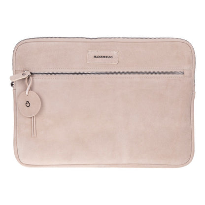 Sand Still Genuine Suede Leather 15-16 Inch MacBook & Laptop Sleeve