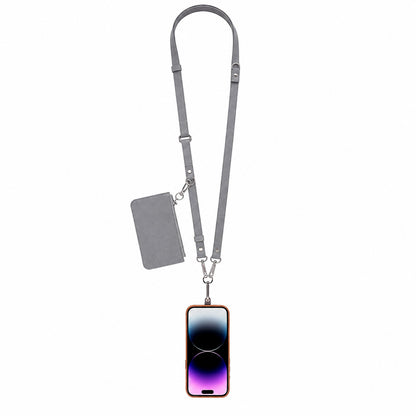 FlexGo PU Leather Phone Strap & Wallet Set – Clip-On Flex