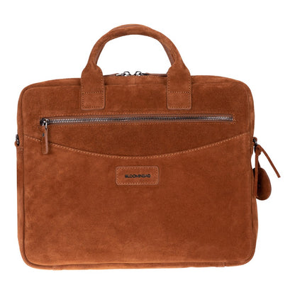 Camel Still Genuine Suede Leather 13-14 Inch MacBook & Laptop Bag