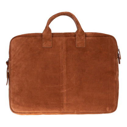 Camel Still Genuine Suede Leather 15-16 Inch MacBook & Laptop Bag