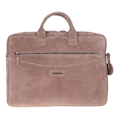 Sand Still Genuine Suede Leather 15-16 Inch MacBook & Laptop Bag