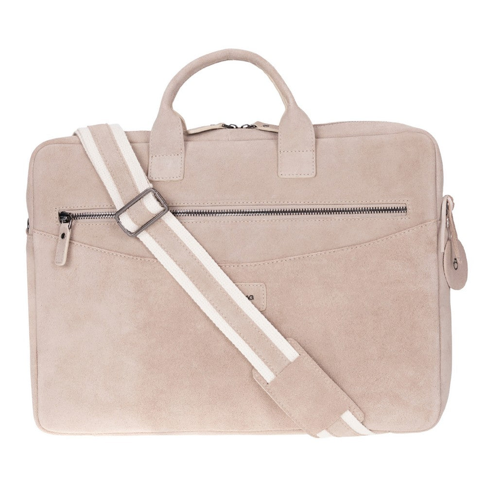 Mint Still Genuine Suede Leather 15-16 Inch MacBook & Laptop Bag