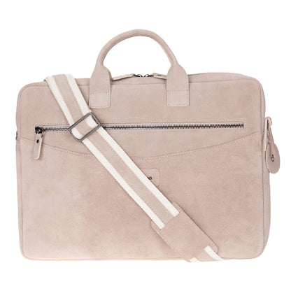Mint Still Genuine Suede Leather 15-16 Inch MacBook & Laptop Bag