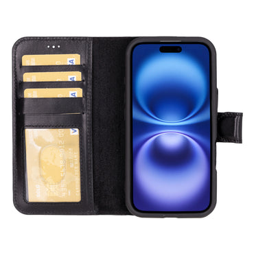 Magic iPhone 16 Detachable Leather Wallet Case