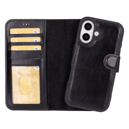 Magic iPhone 16 Detachable Leather Wallet Case