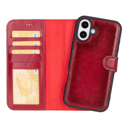 Magic iPhone 16 Detachable Leather Wallet Case