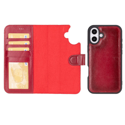 Magic iPhone 16 Detachable Leather Wallet Case