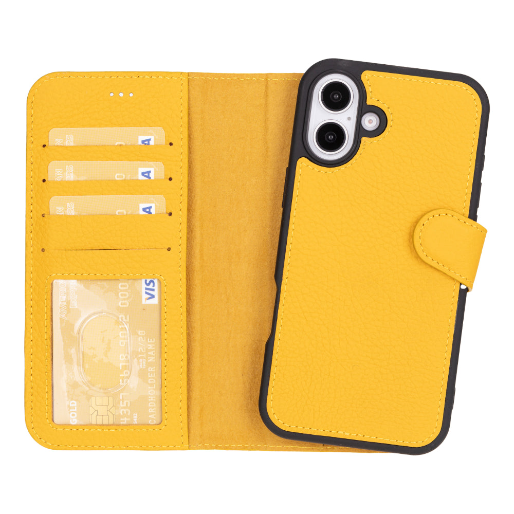 Magic iPhone 16 Detachable Leather Wallet Case