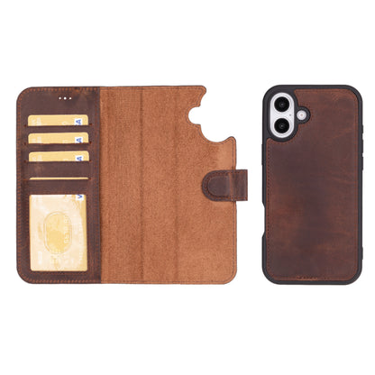 Magic iPhone 16 Detachable Leather Wallet Case