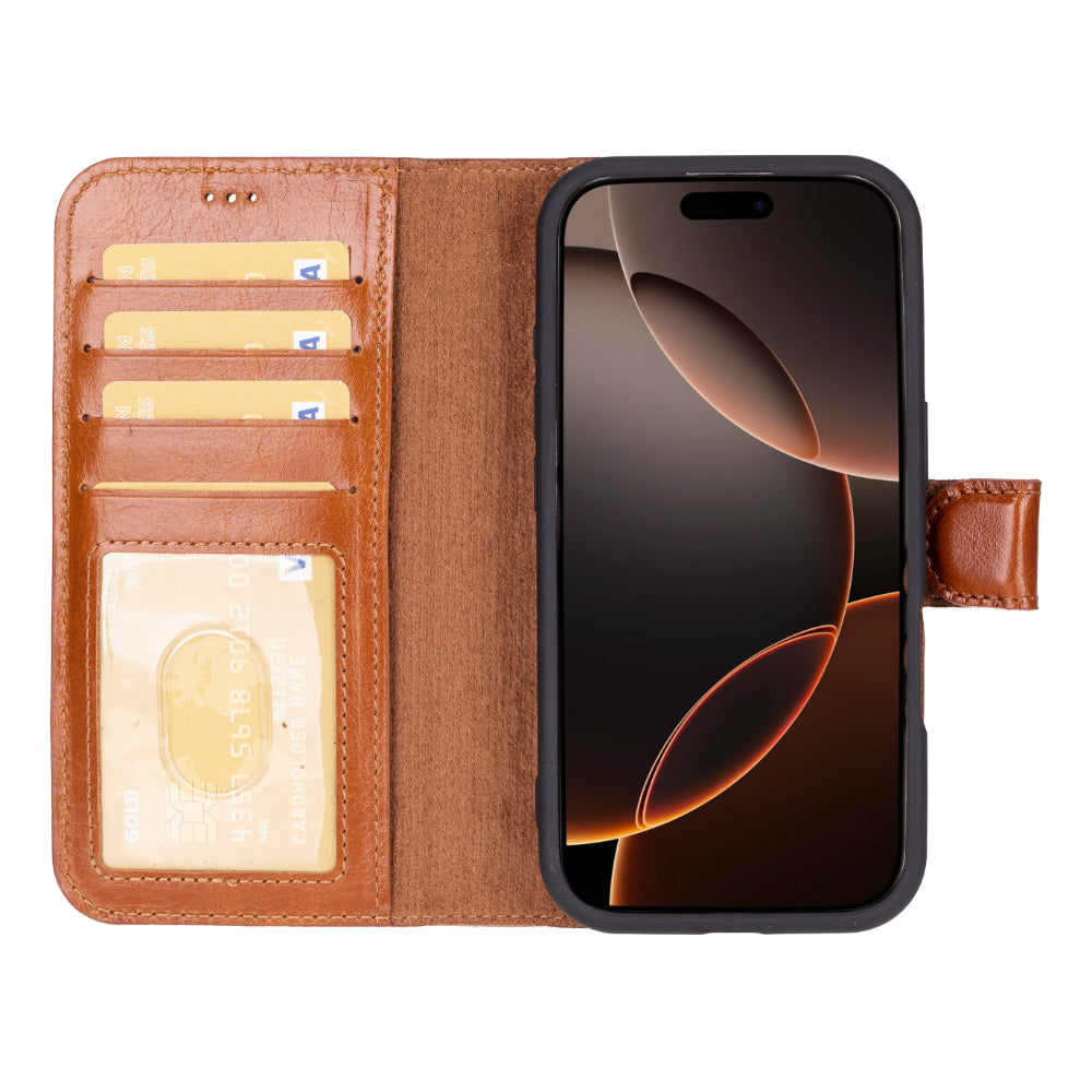 Magic iPhone 16 Pro Detachable Leather Wallet Case