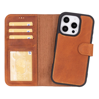 Magic iPhone 16 Pro Max Leather Detachable Wallet Case