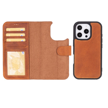 Magic iPhone 16 Pro Max Leather Detachable Wallet Case