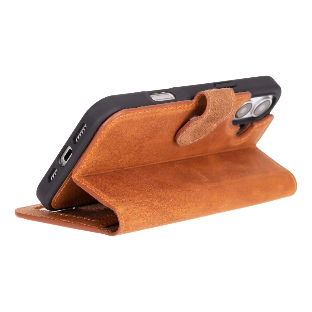 Magic iPhone 16 Detachable Leather Wallet Case