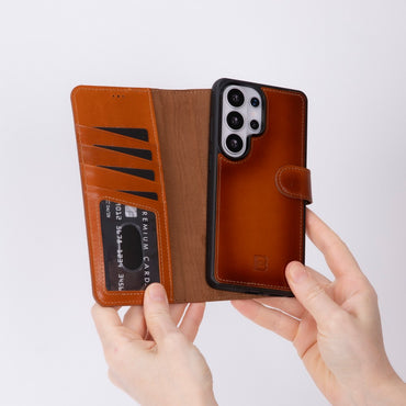 Magic Samsung Galaxy S26 Ultra Leather Detachable Wallet Case