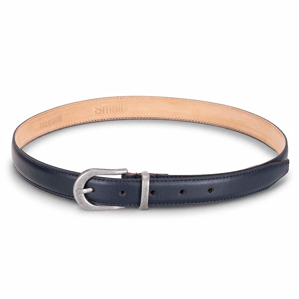 Bloom in Still Women Genuine Leather Belt - Navy Plain