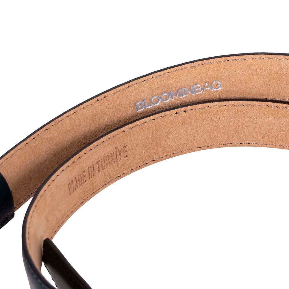 Bloom in Still Women Genuine Leather Belt - Navy Plain
