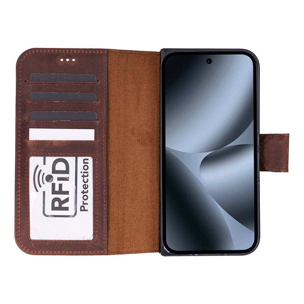Wallet ID Google Pixel 10 Pro Fold Leather Folio Case