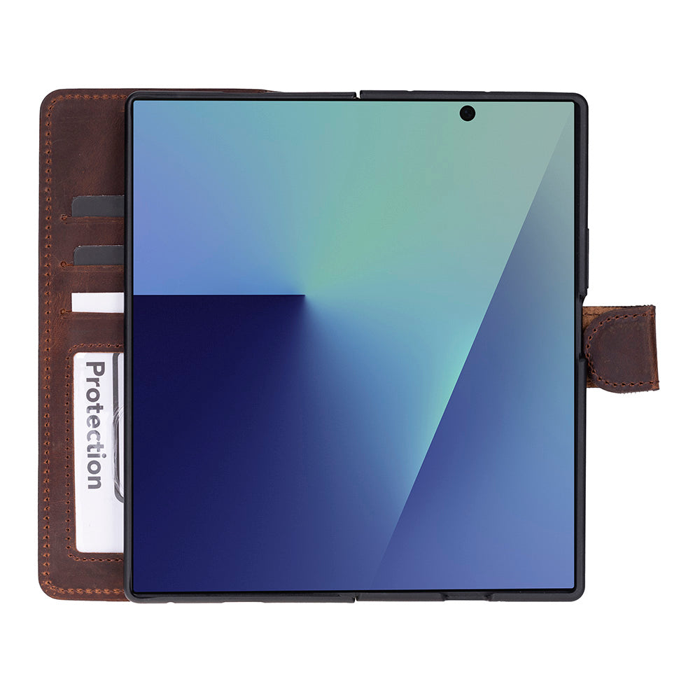 Wallet ID Leather Samsung Galaxy Z Fold 7 Folio Case