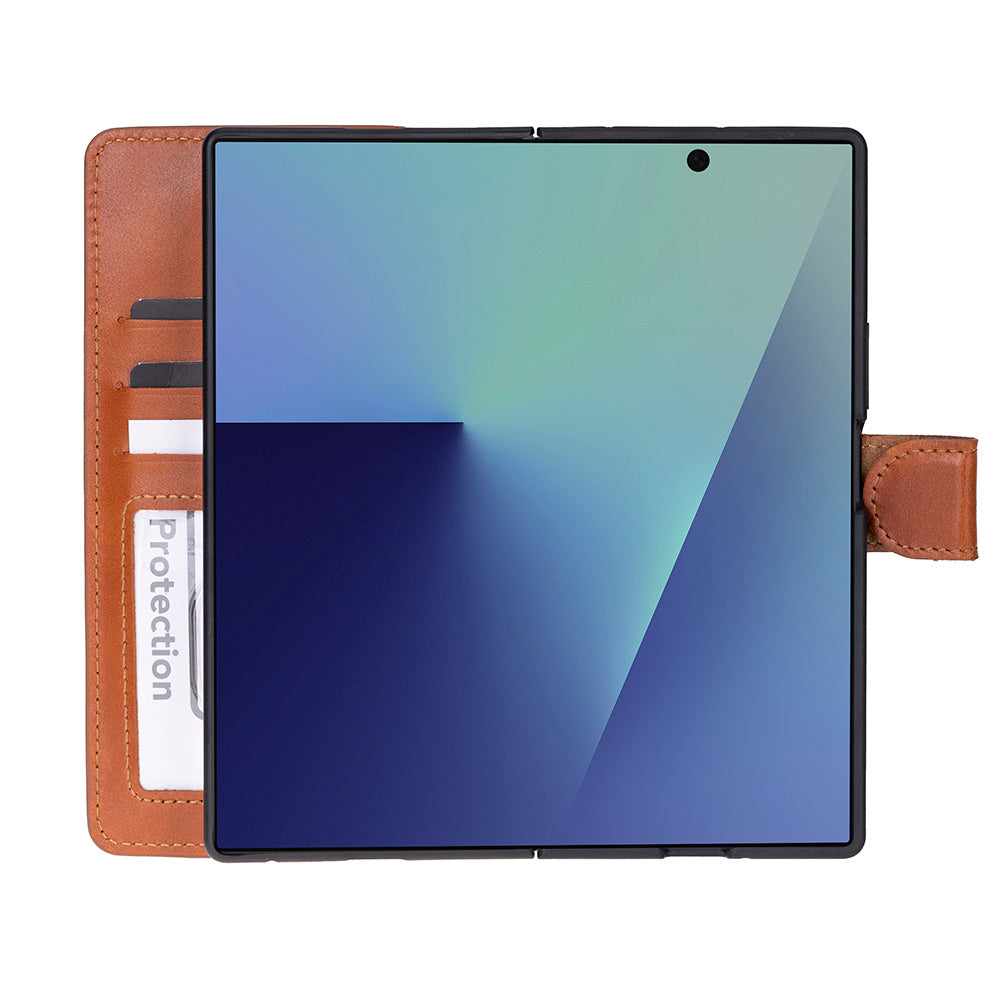 Wallet ID Leather Samsung Galaxy Z Fold 7 Folio Case