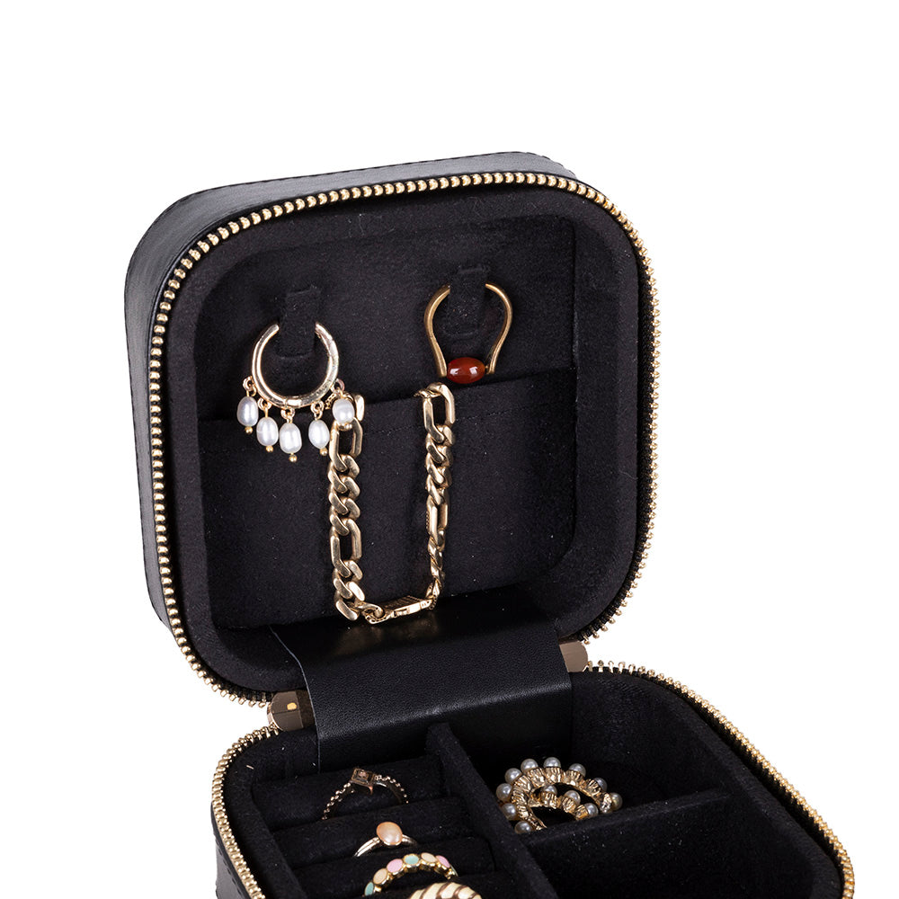Amanda Leather Jewelry Box, Medium