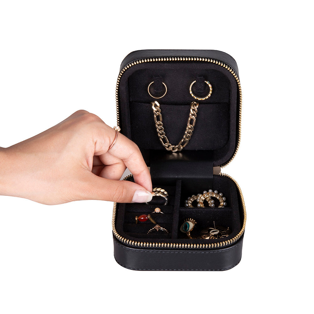 Amanda Leather Jewelry Box, Medium