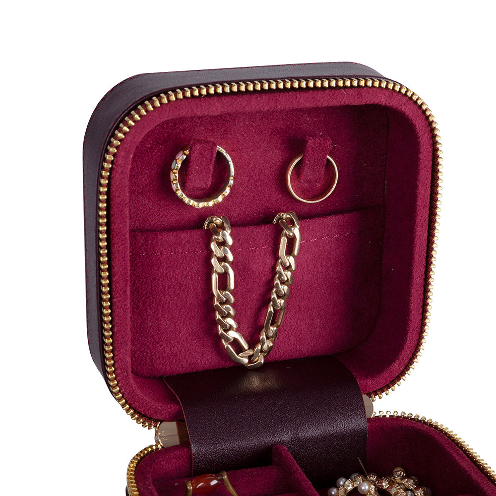 Amanda Leather Jewelry Box, Medium